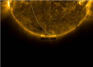 Solar Orbiter's view of the Sun's south pole ESA & NASA/Solar Orbiter/EUI Team, D. Berghmans (ROB) &copy;