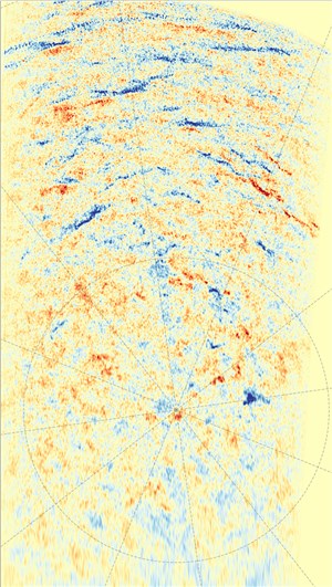 PHI sees mixed-up magnetism at Sun's south pole ESA & NASA/Solar Orbiter/PHI Team, J. Hirzberger (MPS) &copy;